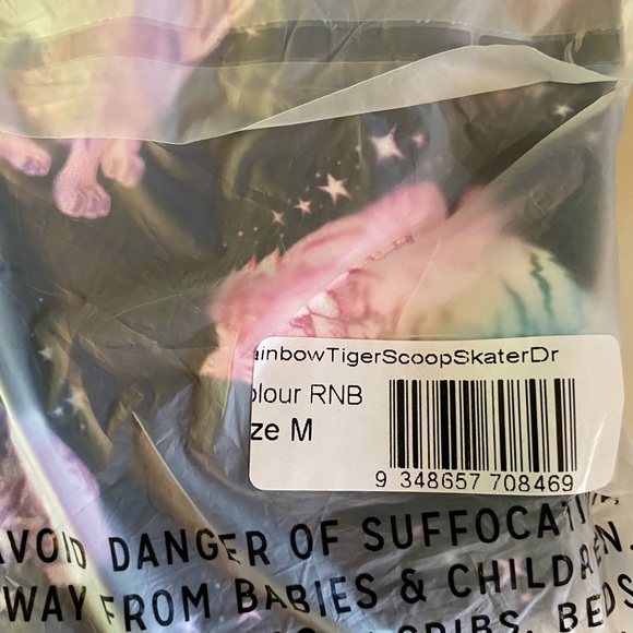 Blackmilk “Rainbow Tiger Scoop Skater Dress” Size Medium M NWT - Picture 11 of 12